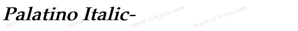 Palatino Italic字体转换
